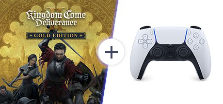 듀얼센스 무선 컨트롤러 화이트 + 킹덤 컴: 딜리버런스 2 골드 에디션 (CFI-ZCT1G + Kingdom Come: Deliverance II Gold Edition)