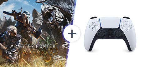 듀얼센스 무선 컨트롤러 화이트 + 몬스터 헌터 와일즈 (CFI-ZCT1G + Monster Hunter Wilds)